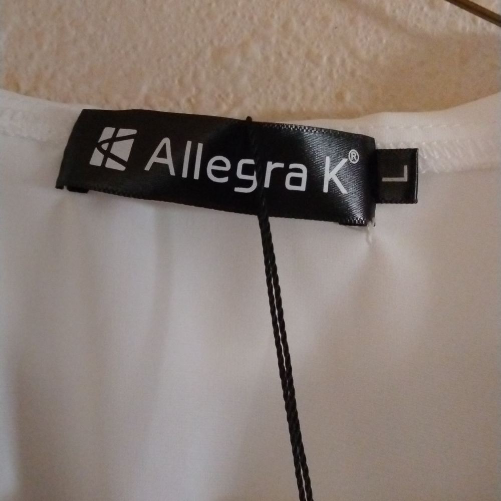 Allegra K White Blouse - Picture 3 of 6